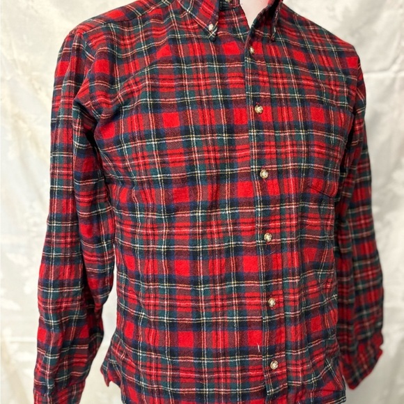 Pendleton Red and Green Plaid Casual Button Down Shirt - Picture 3 of 11